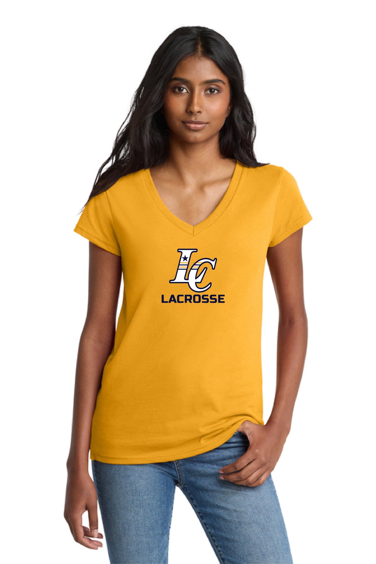 Ladies V-Neck Short Sleeve Shirt